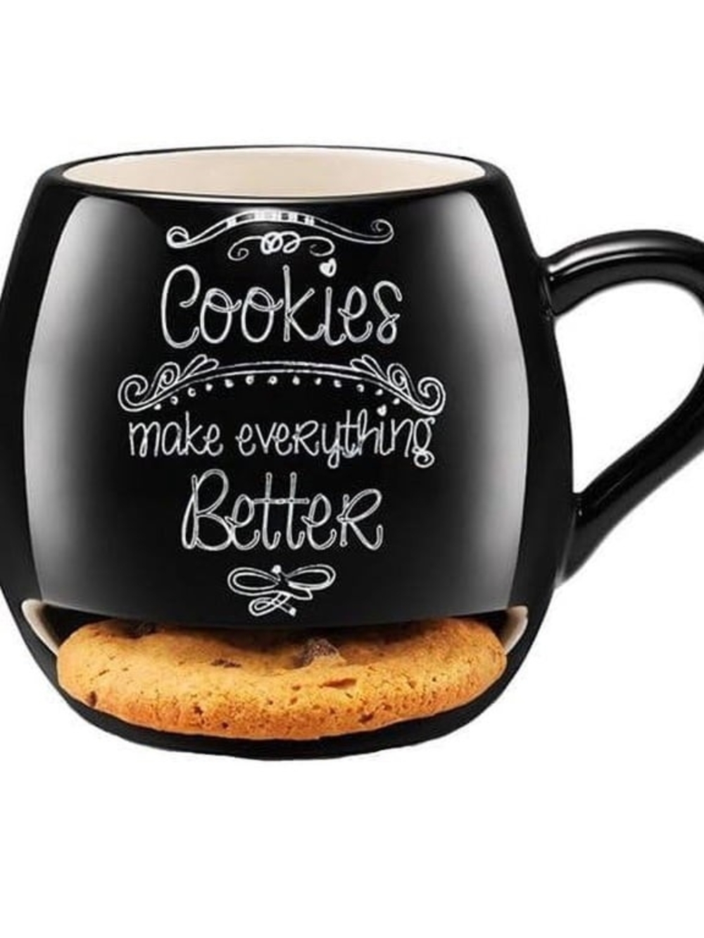 Avon "Cookies Make Everything Better" Ceramic Mug with Built-In Cookie Slot